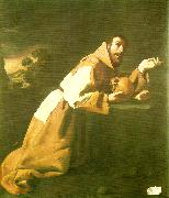 Francisco de Zurbaran francis kneeling oil painting artist